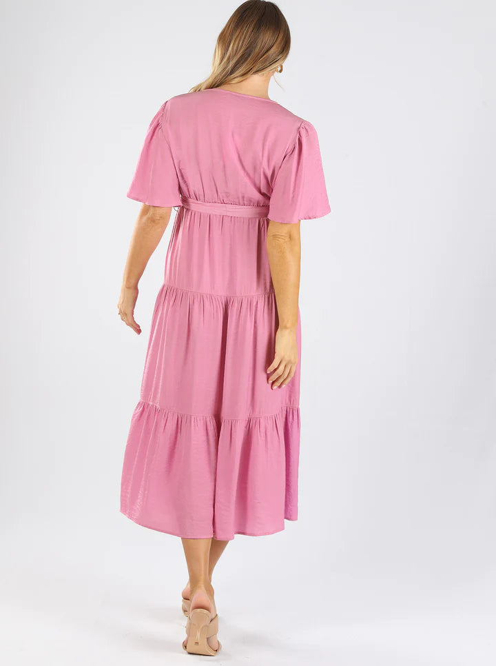 Cara Maternity Maxi Dress in Pink