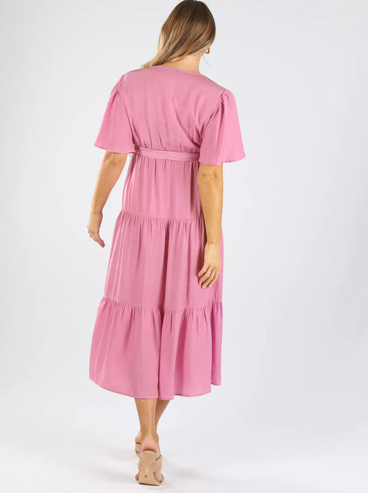 Cara Maternity Maxi Dress in Pink