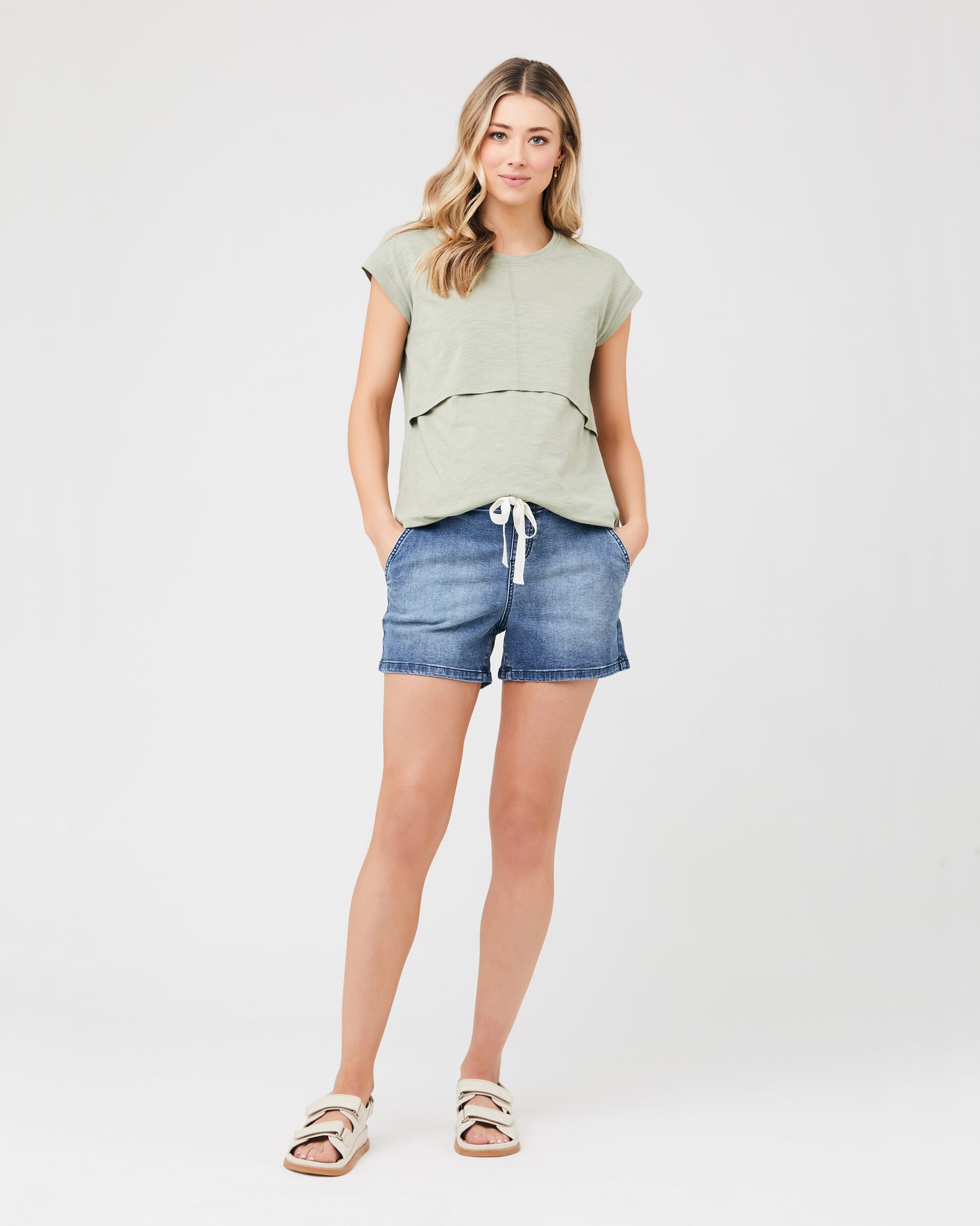 Bailey Denim Maternity Shorts