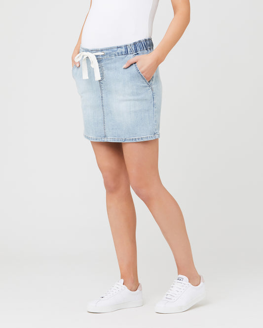 Bailey Demin Maternity Skirt - Light Blue