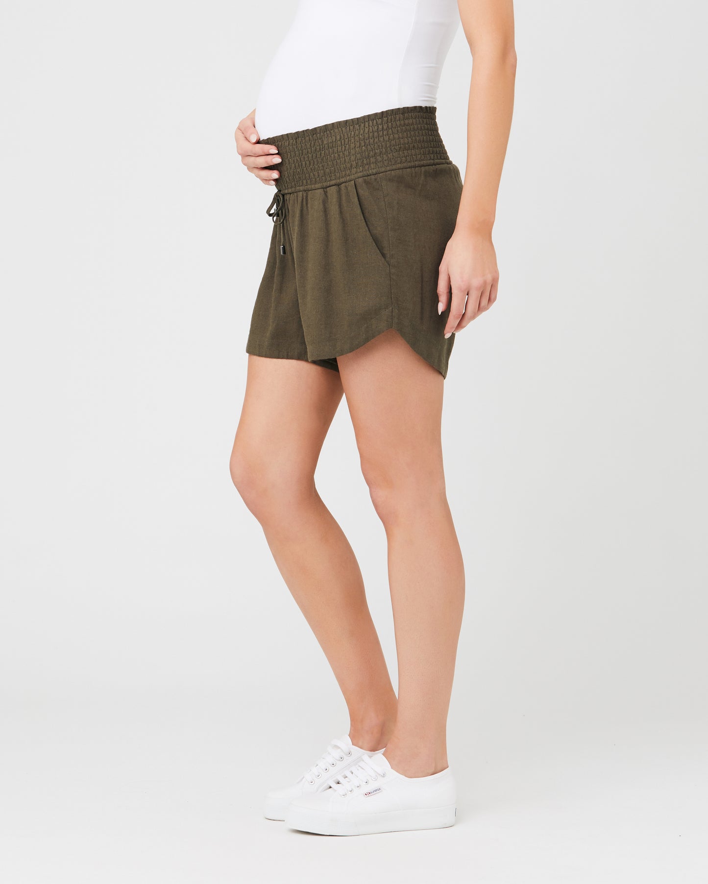 Byron Shirred Maternity Shorts