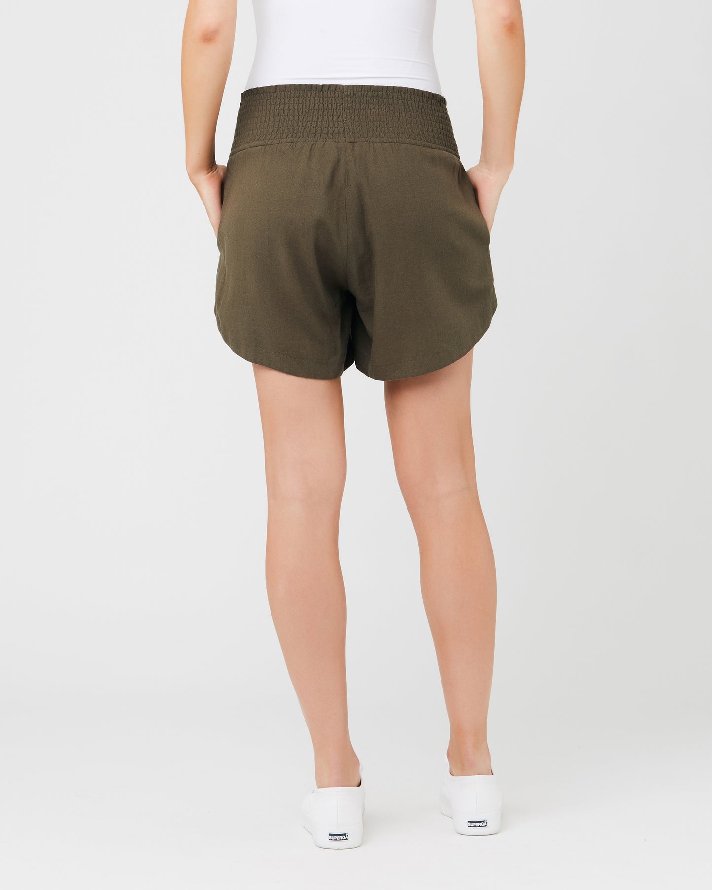 Byron Shirred Maternity Shorts