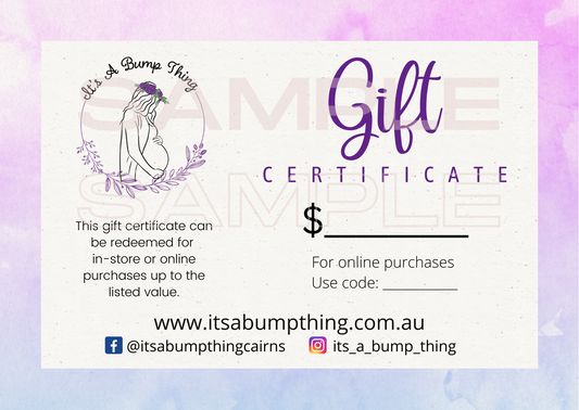 Gift Certificate - It's a Bump Thing