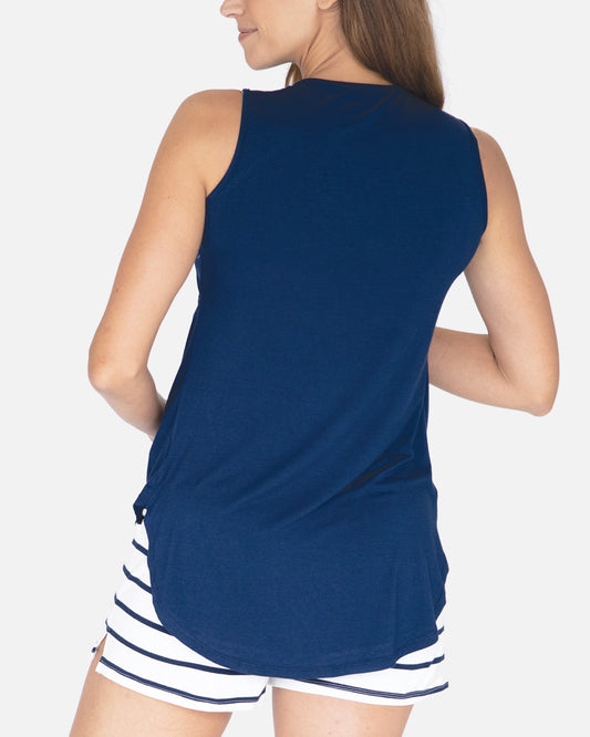 Maternity Swing Tank With Nursing Opening in Navy